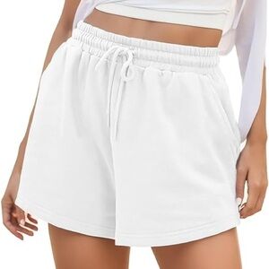 Women's White Casual Shorts
